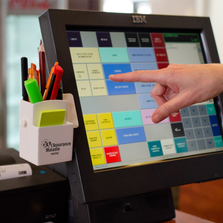 Pot à crayons publicitaire personnalisable pour écran ordinateur