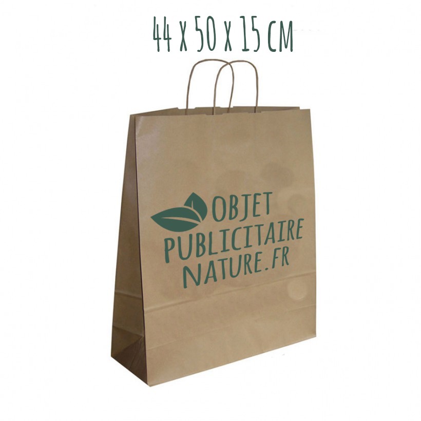 Sac publicitaire papier kraft anses torsadées