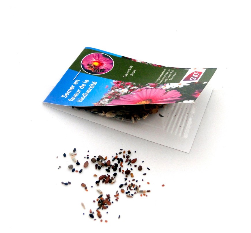 Sachet de graines publicitaire biodégradable 70x100 mm