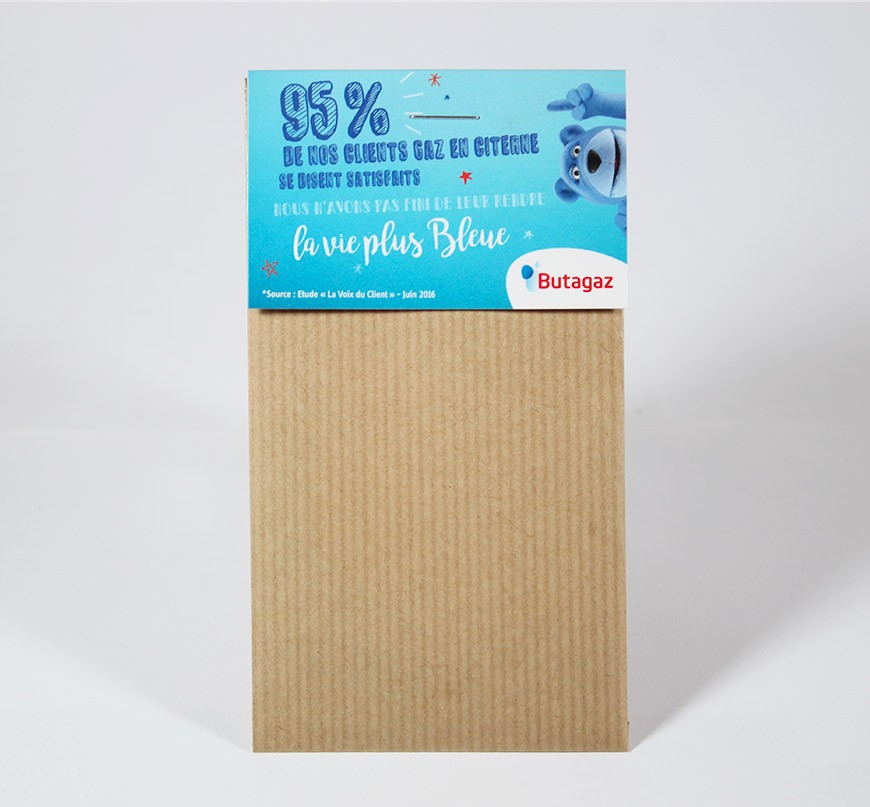 Sachet graines publicitaire papier kraft 70x120 mm avec cavalier personnalisé