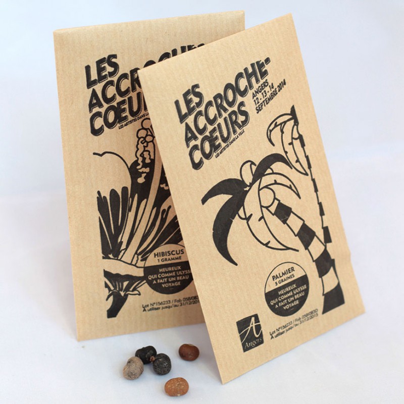 Sachet kraft graines exotiques bananier palmier bonsaï