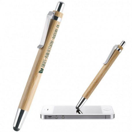Stylo stylet publicitaire en bois