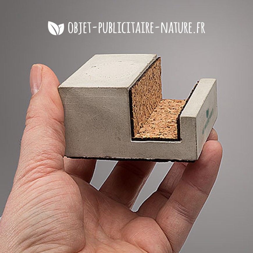 Support téléphone portable personnalisé en béton