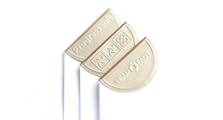 Trombone publicitaire d'angle aluminium gaufré Cornerclips