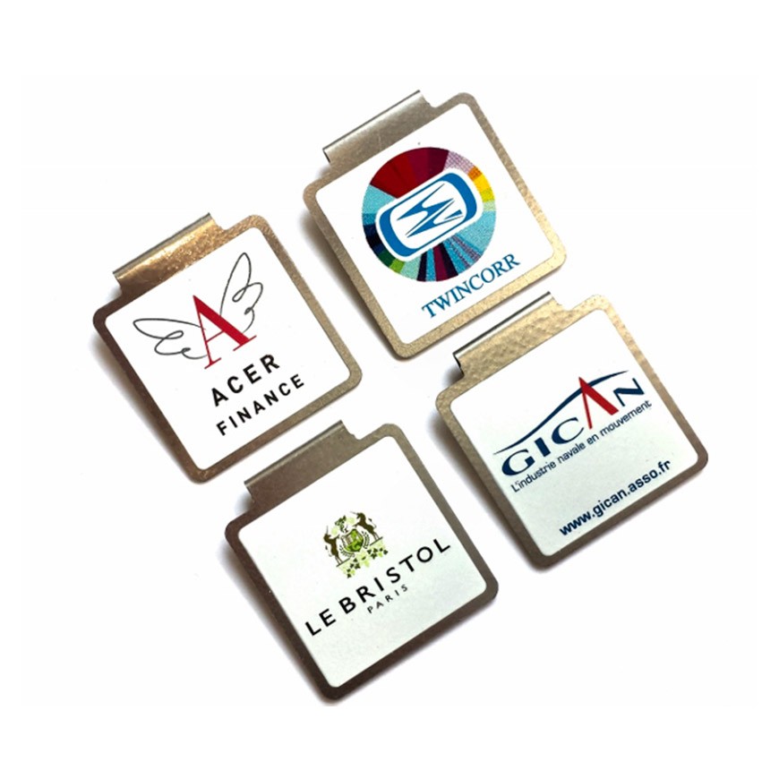 Trombone publicitaire aXionclip personnalisable à la forme