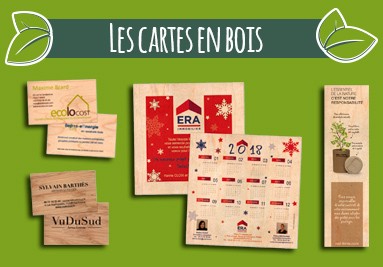 Cartes en bois personnalisables