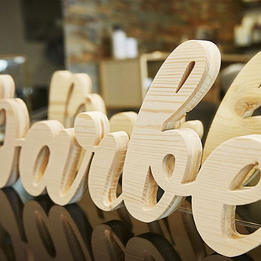 lettres bois et logo en bois personnalisable