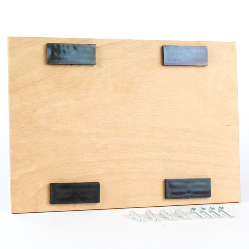 fixation collée plaque en bois gravée ou imprimée signalétique