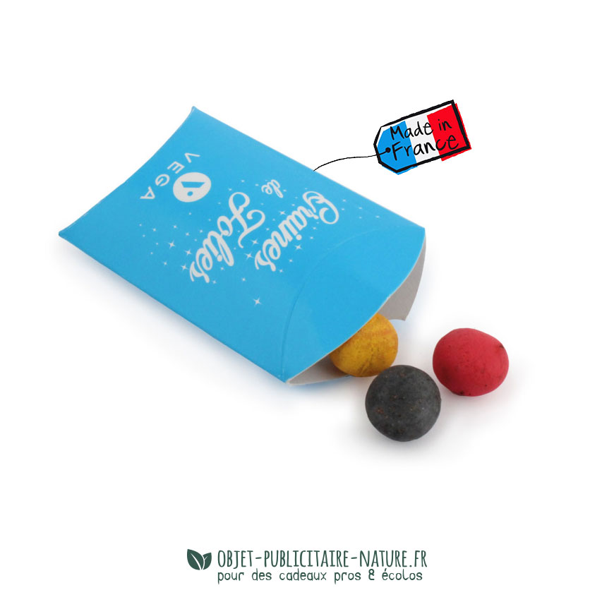 bille à graines / bombe à graines en berlingot personnalisable goodies rse