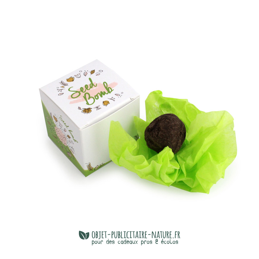 bombe à graines personnalisable et publicitaire