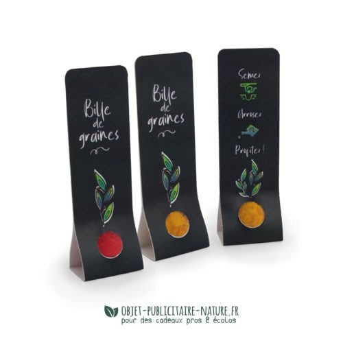 bombe bille graines avec cavalier publicitaire
