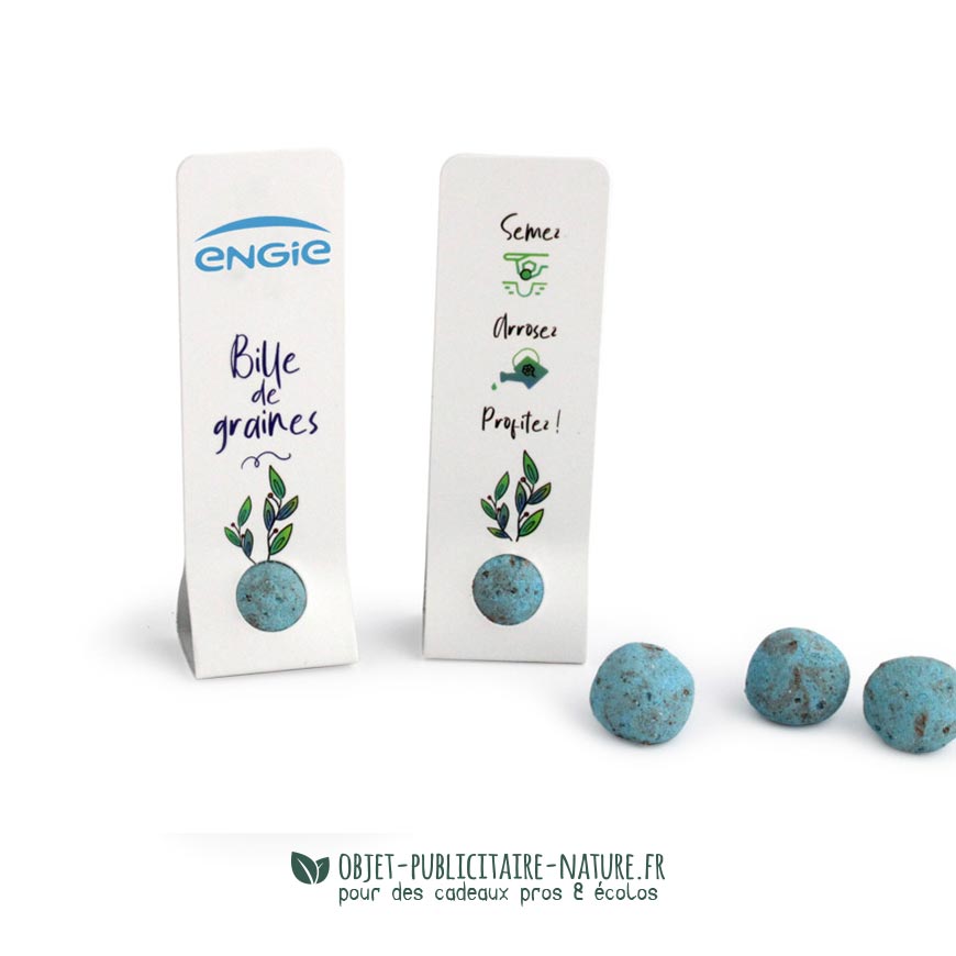 bombe bille graines avec cavalier publicitaire