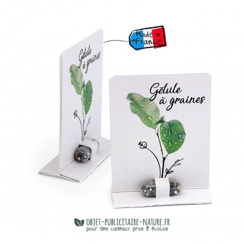 Gélule capsule à graines un goodies éco-responsable et écologique