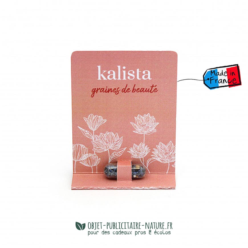 Gélule capsule à graines un goodies éco-responsable et écologique