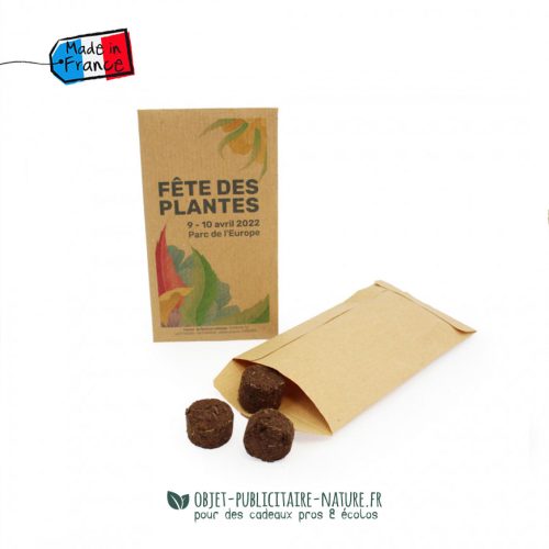 Palets à graines en sachet kraft personnalisable