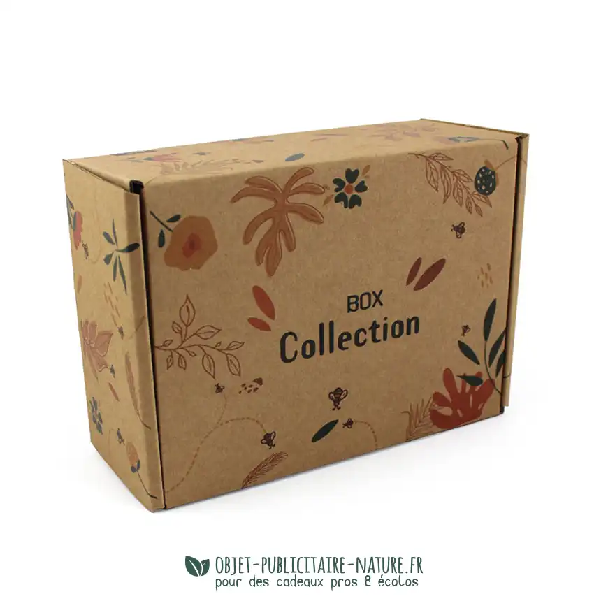 Coffret cadeau publicitaire à personnaliser pour jardinage avec des pots compostables