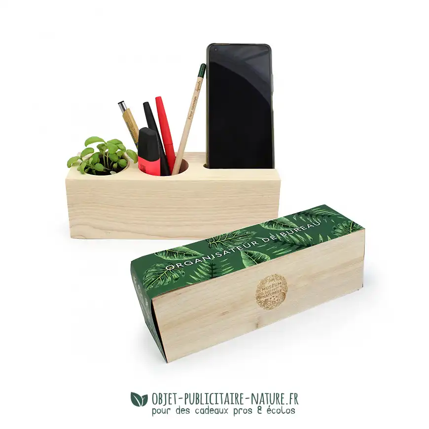 Plante dans organisateur de bureau personnalisable