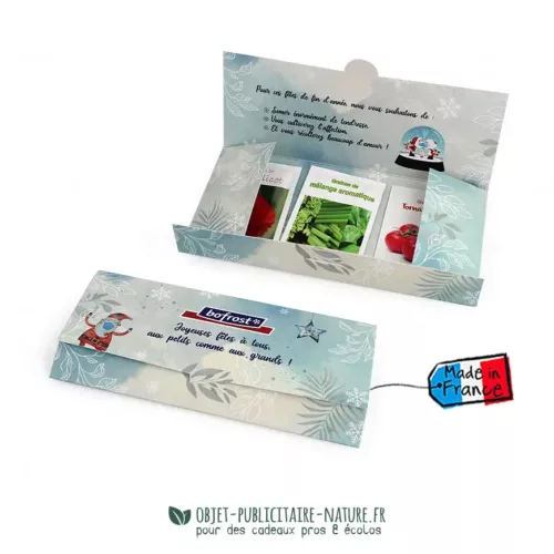 Coffret de 3 sachets de graines publicitaire