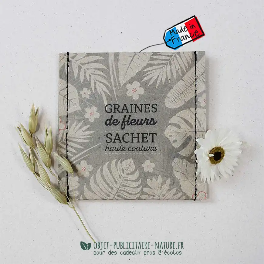 Sachet de graines à personnaliser avec finition haute couture