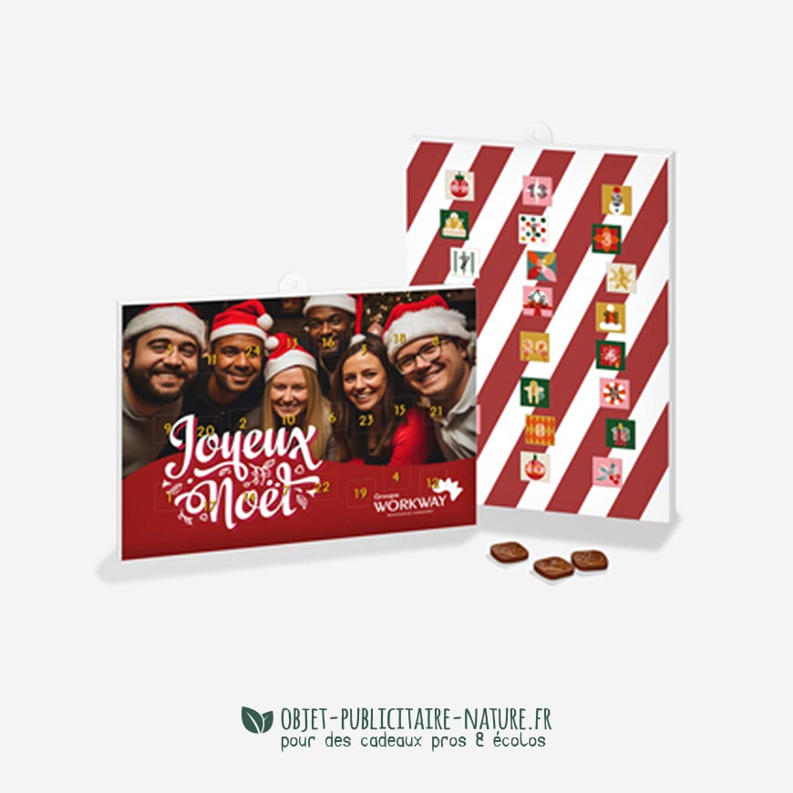Calendrier de l'avent personnalisable - Chocolat au lait