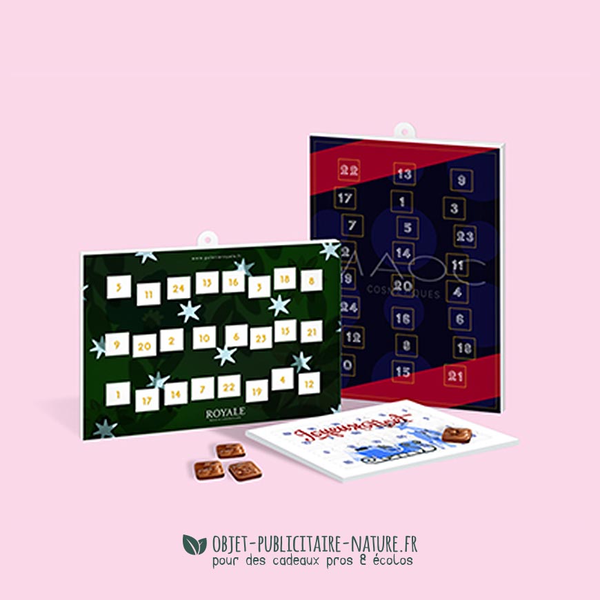 Calendrier de l'avent personnalisable - Chocolat au lait