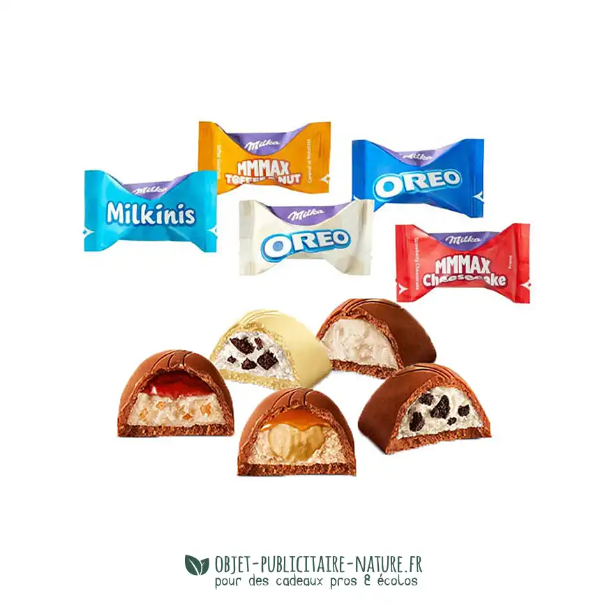 Chocolats Milka du calendrier de l'avent à personnaliser