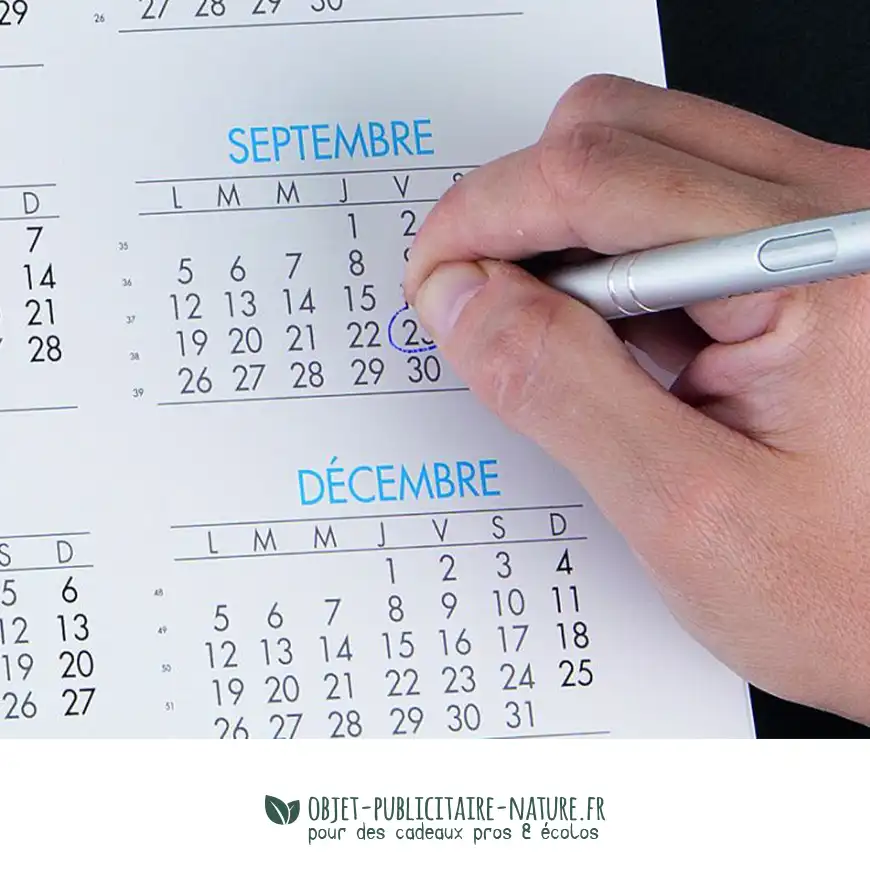 Calendrier souple publicitaire