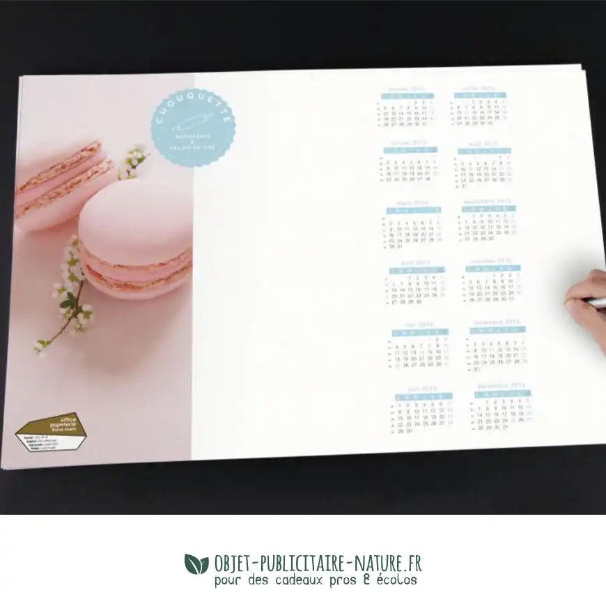 Calendrier sous-main à personnaliser