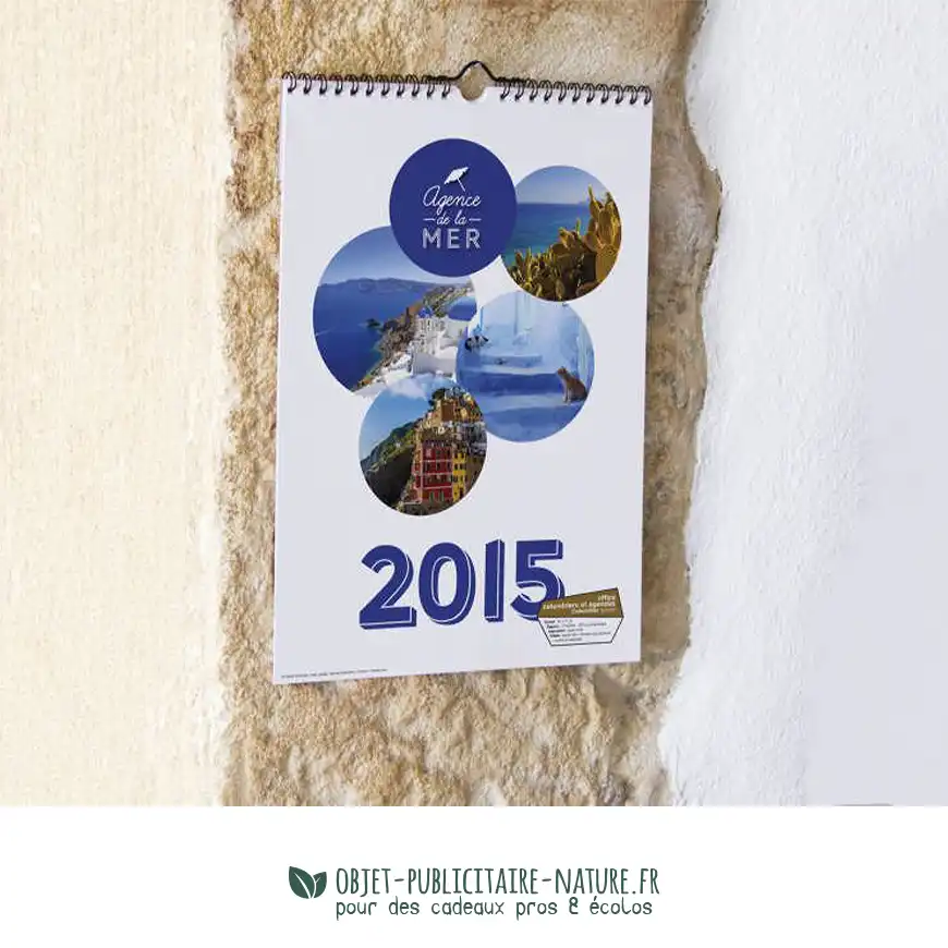 Calendrier à spirales murale personnalisé