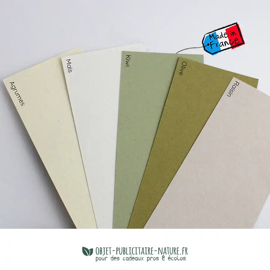 Carte en papier végétal avec sachet de graines ou confetti à graines publicitaires