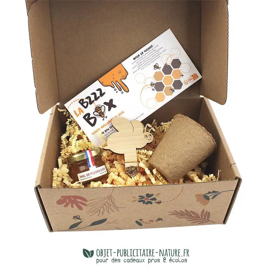 Un coffret cadeaux BzzzBox publicitaire