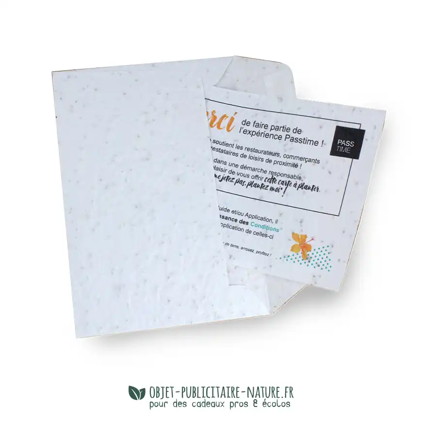 Enveloppe à graines 162x114mm à personnaliser