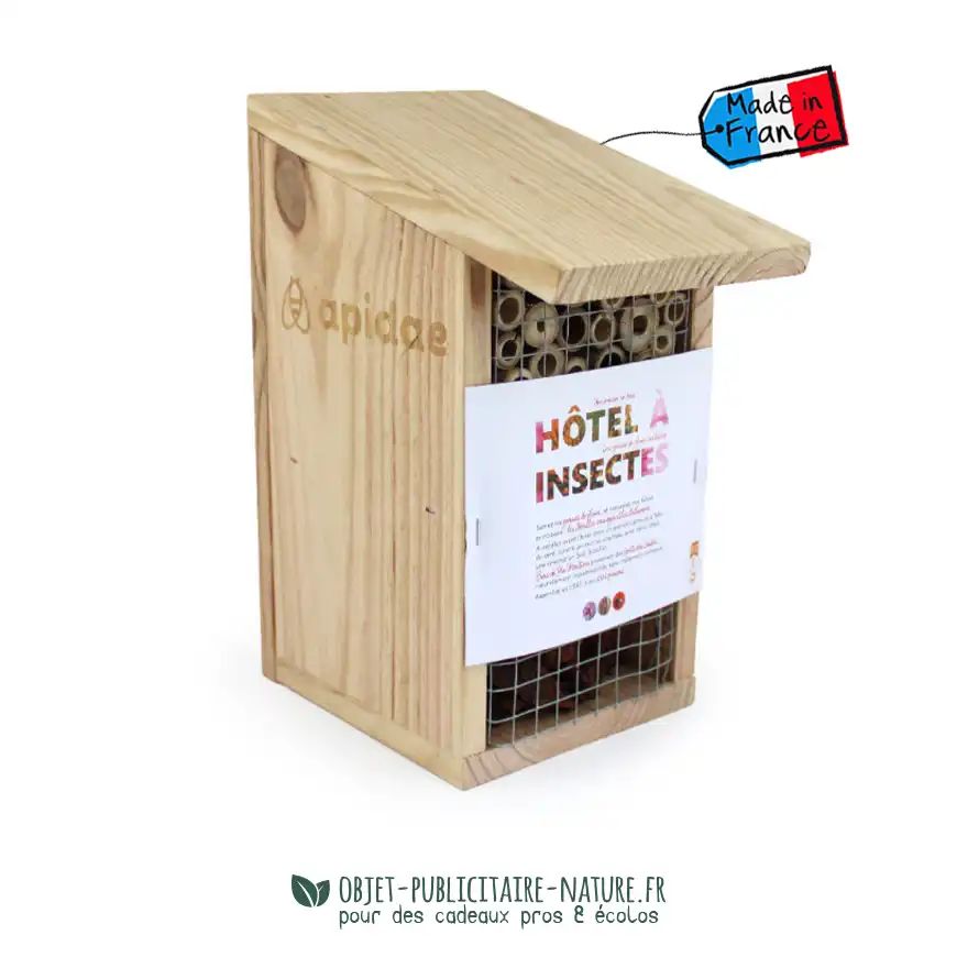 Hôtel à insectes en bois personnalisable fabriqué en France