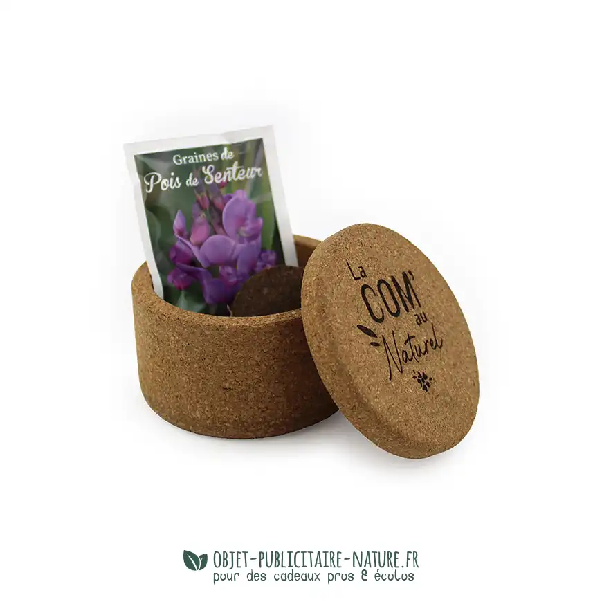 Kit de plantation avec pot en liège à personnaliser