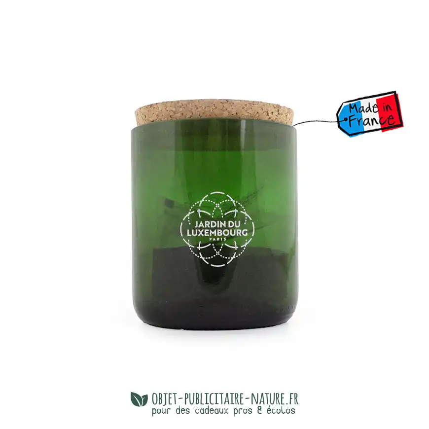 Kit de plantation pot en verre recyclé à personnaliser