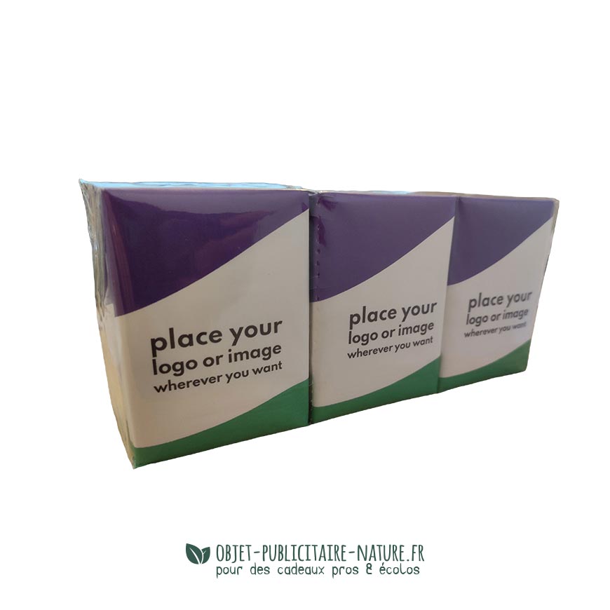 paquet de mouchoirs personnalisable en papier