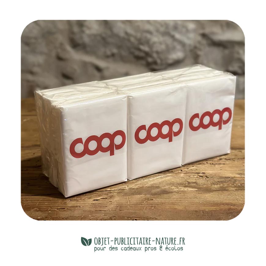 paquet de mouchoirs personnalisable en papier