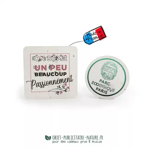 Sous bock publicitaire en papier ensemencé à personnaliser