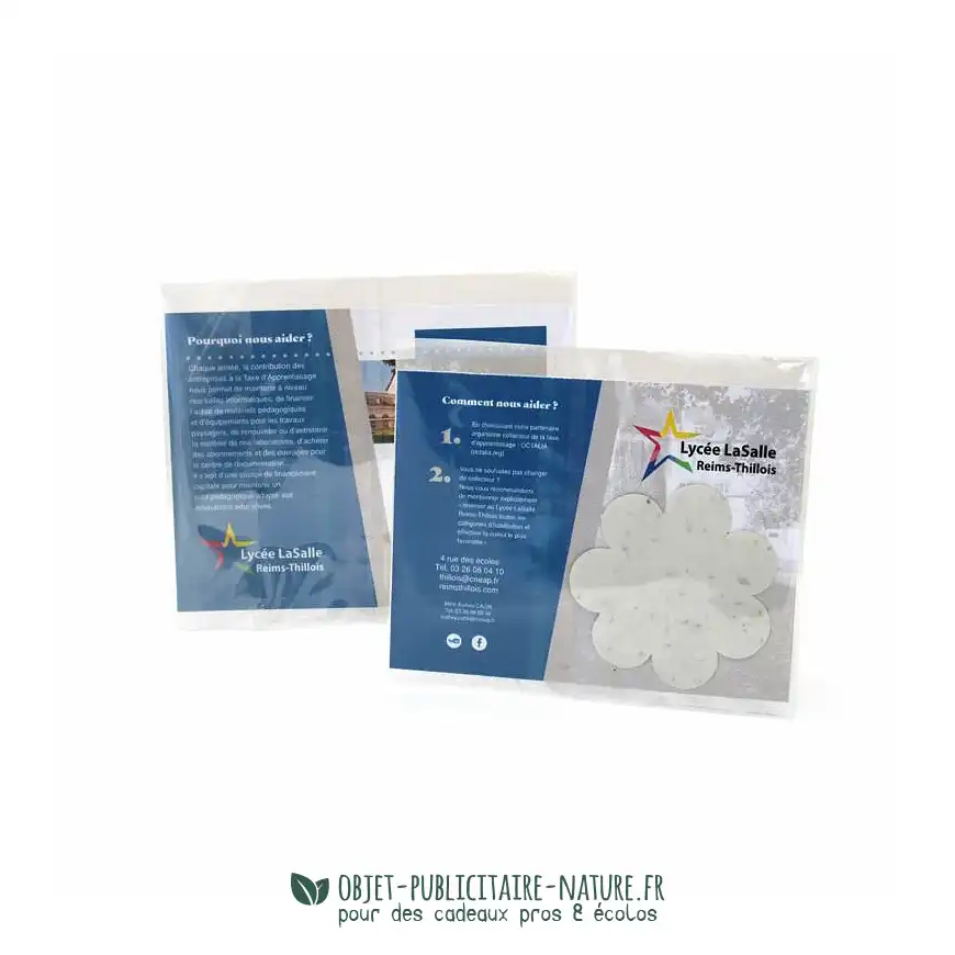 Pochette de 10 confettis fleurs en papier ensemencé à personnaliser