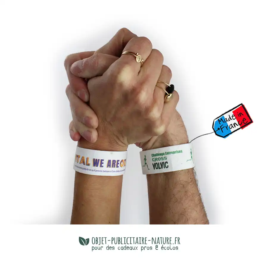 Bracelet publicitaire en papier graines personnalisé