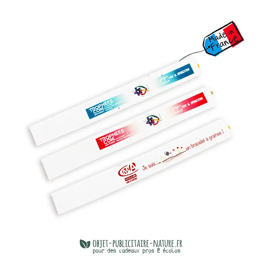 Bracelet publicitaire en papier graines à personnaliser