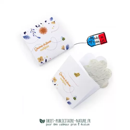 Etui avec confettis à graines publicitaire