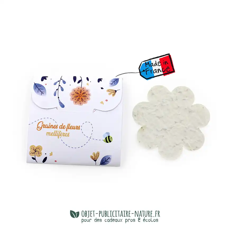 Etui publicitaire avec confettis à graines personnalisable