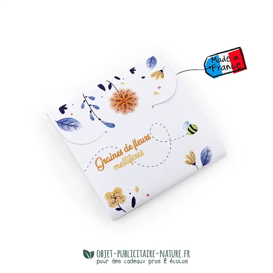 Etui publicitaire avec confettis à graines à personnaliser