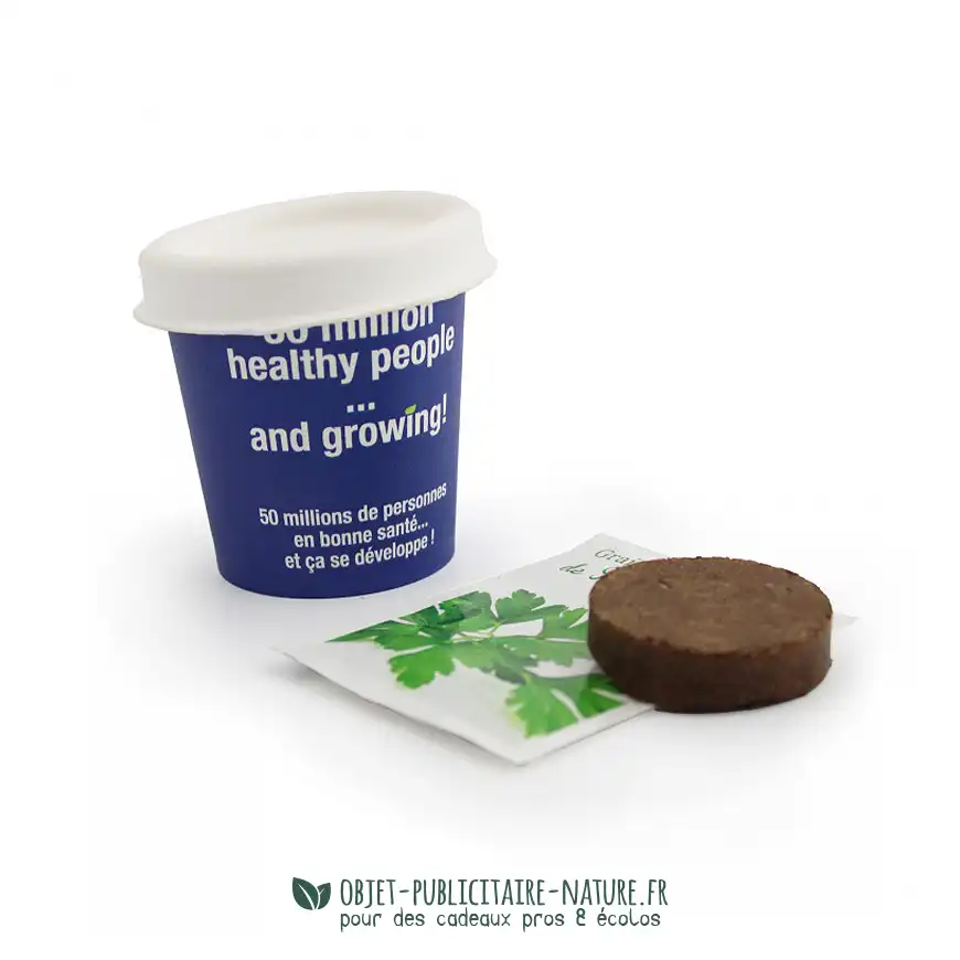 Kit de plantation publicitaire pot en carton personnalisé