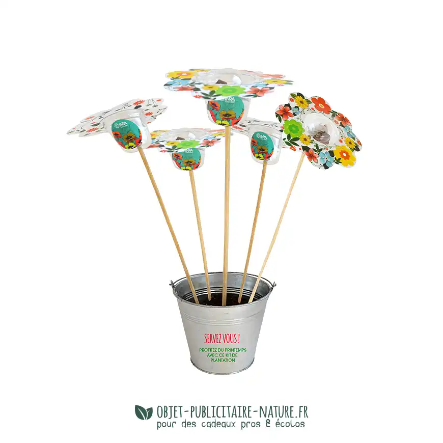 Kit de plantation forme tige floral personnalisable