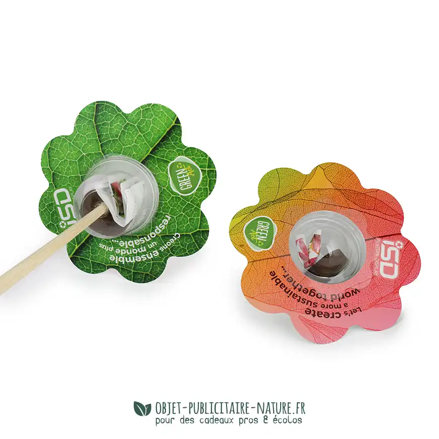 Kit de plantation publicitaire forme tige floral personnalisable